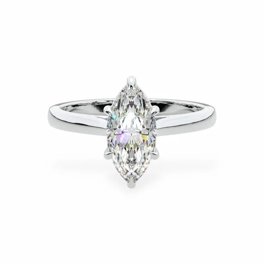 The Classic Cathedral Solitaire Marquise Engagement Ring Engagement Rings