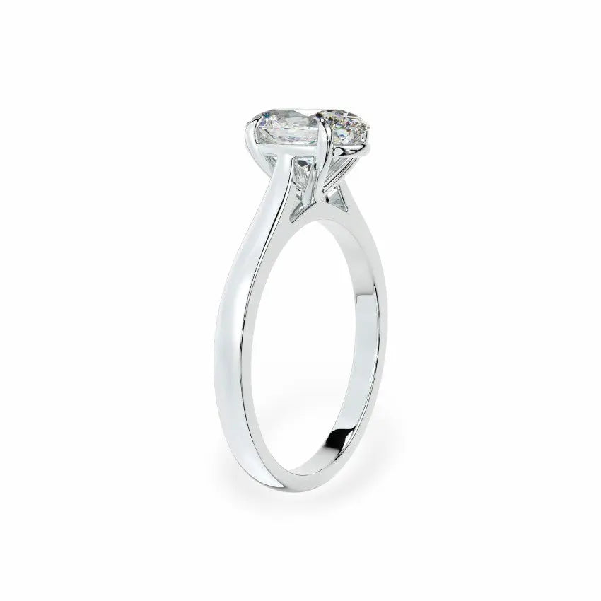 The Classic Cathedral Solitaire Oval Engagement Ring Engagement Rings