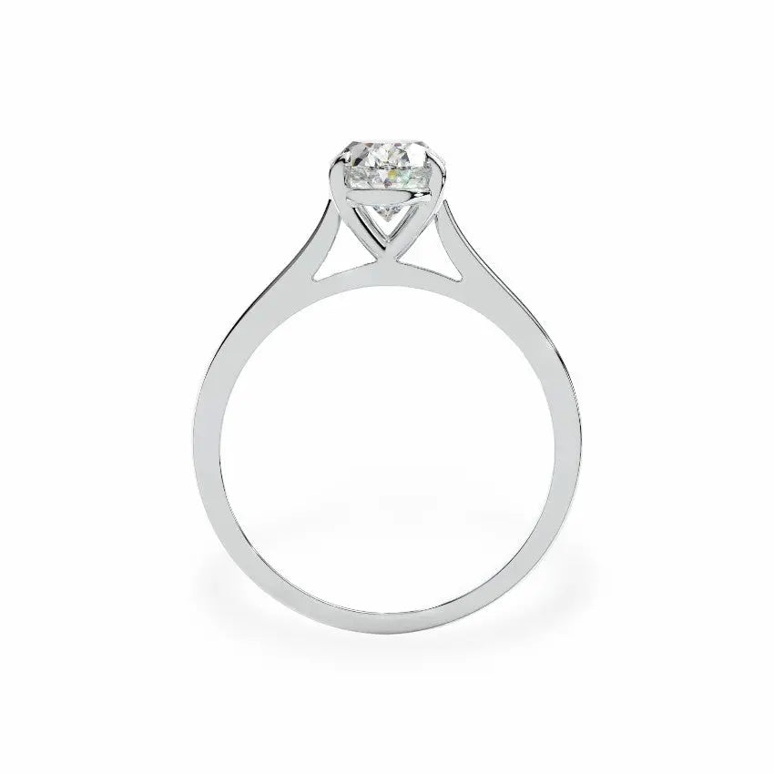 The Classic Cathedral Solitaire Oval Engagement Ring Engagement Rings