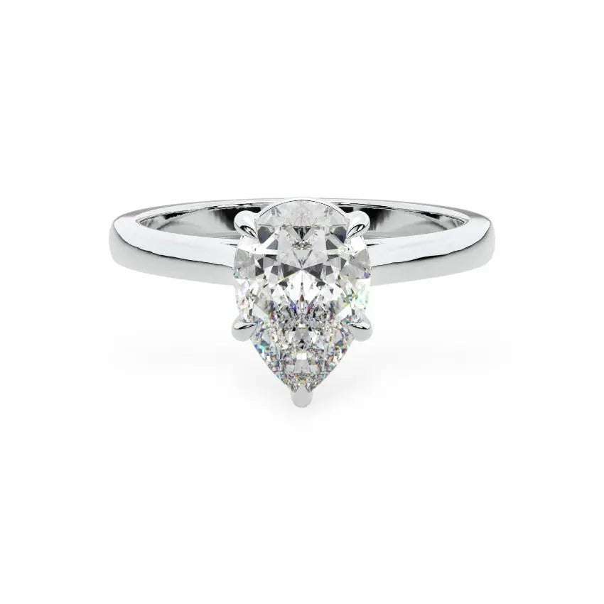 The Classic Cathedral Solitaire Pear Engagement Ring Engagement Rings