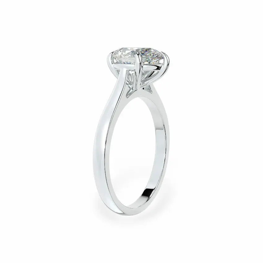 The Classic Cathedral Solitaire Pear Engagement Ring Engagement Rings