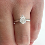 The Classic Cathedral Solitaire Pear Engagement Ring Engagement Rings