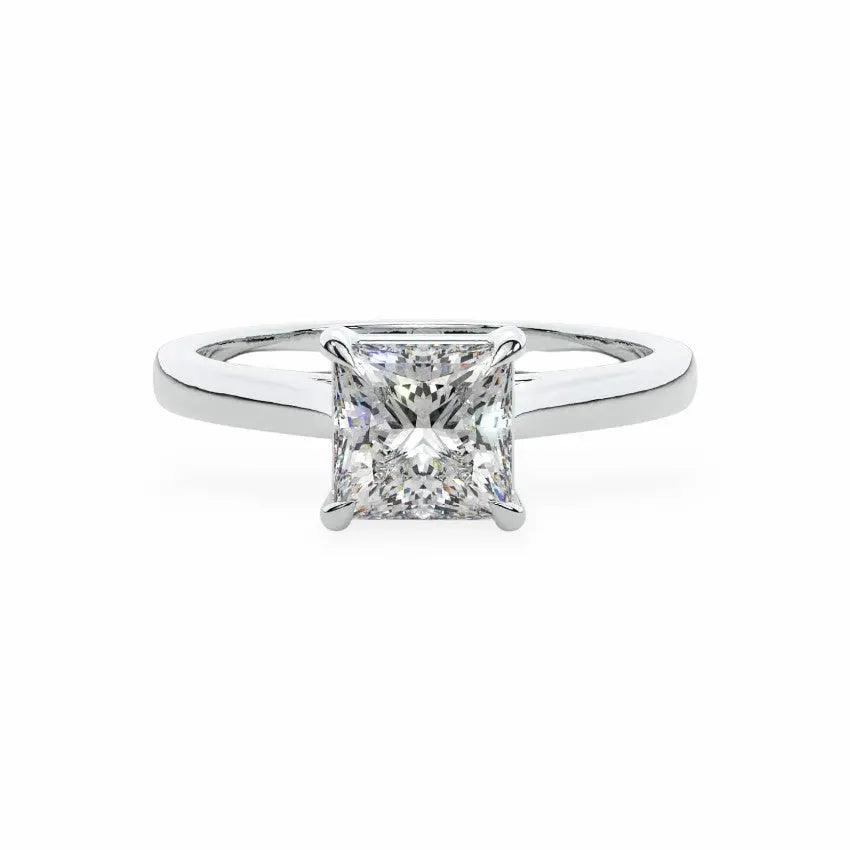 The Classic Cathedral Solitaire Princess Engagement Ring Engagement Rings
