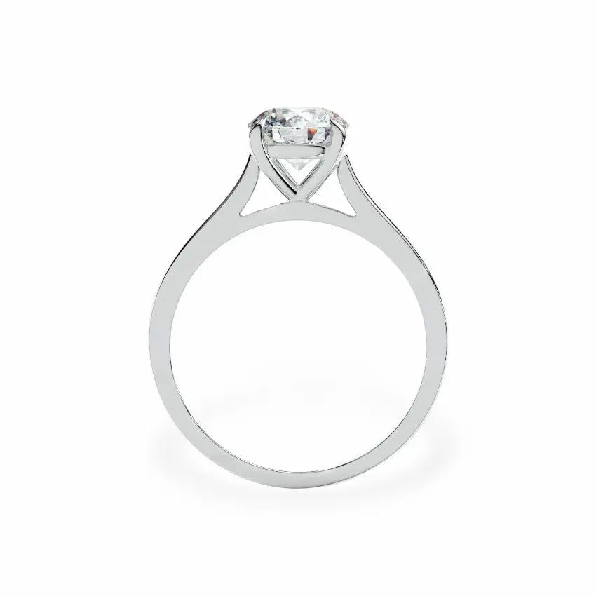 The Classic Cathedral Solitaire Round Engagement Ring (4-Claws) Engagement Rings