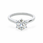 The Classic Cathedral Solitaire Round Engagement Ring (6-Claws) Engagement Rings