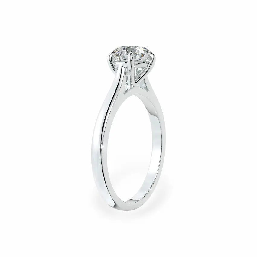 The Classic Cathedral Solitaire Round Engagement Ring (6-Claws) Engagement Rings