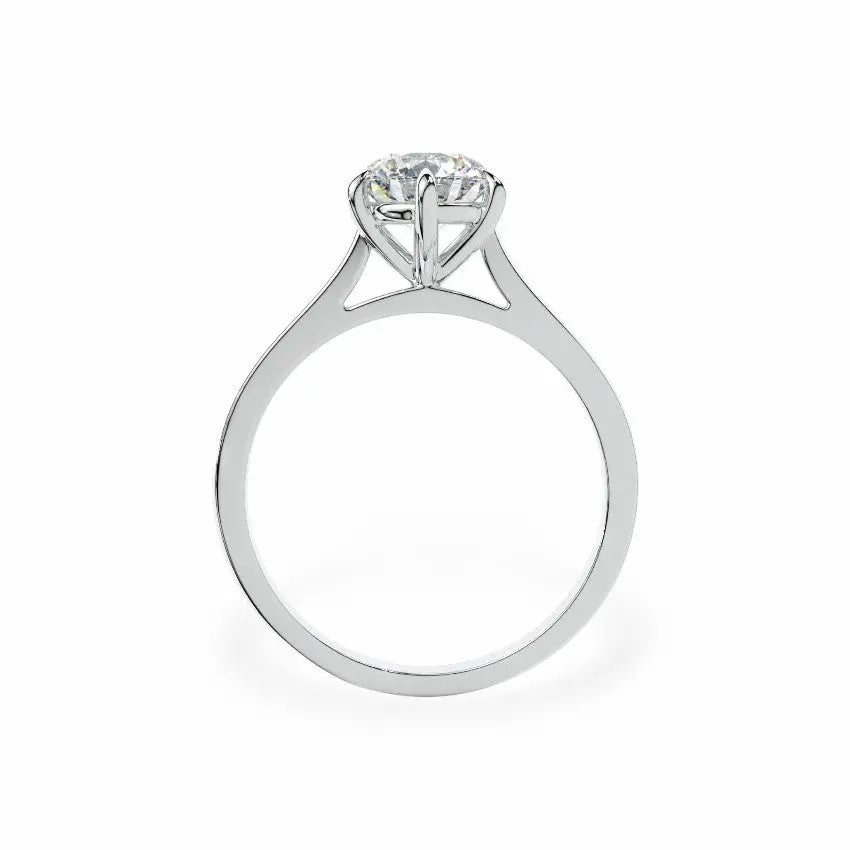 The Classic Cathedral Solitaire Round Engagement Ring (6-Claws) Engagement Rings