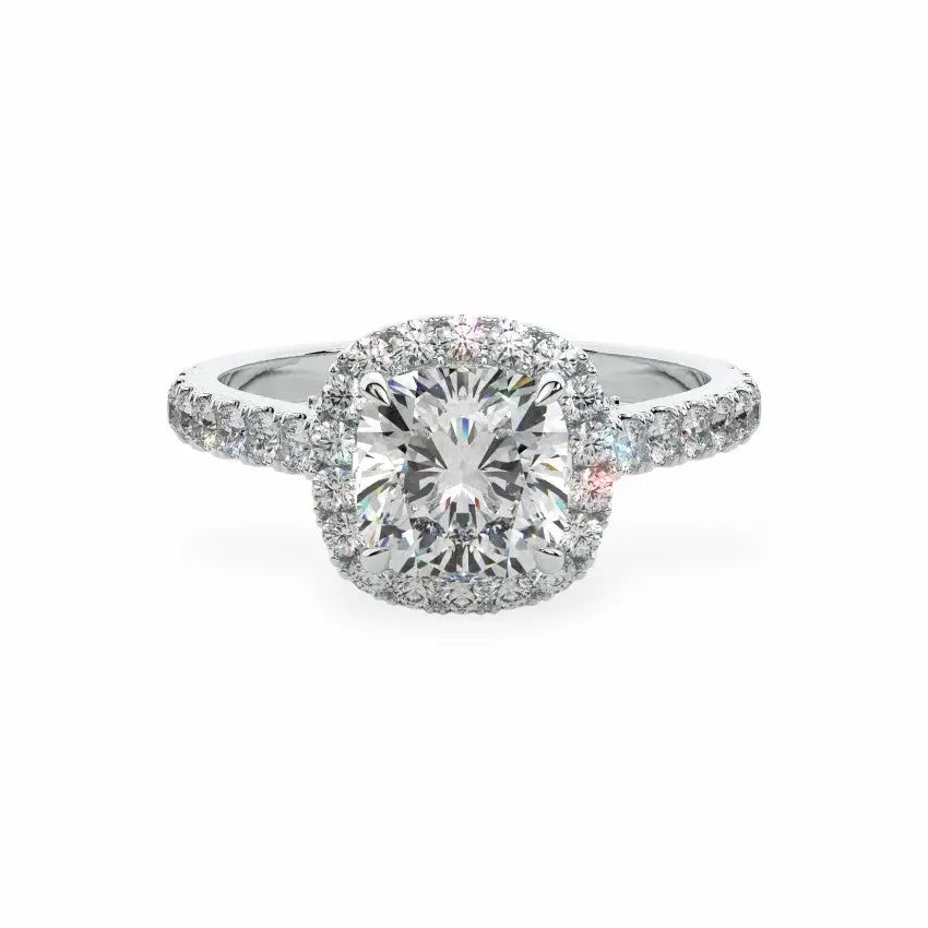 The Classic Cushion Halo Engagement Ring Engagement Rings