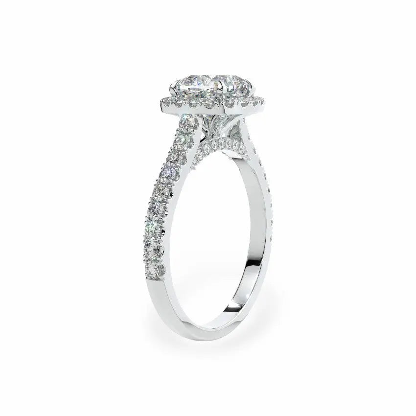 The Classic Cushion Halo Engagement Ring Engagement Rings