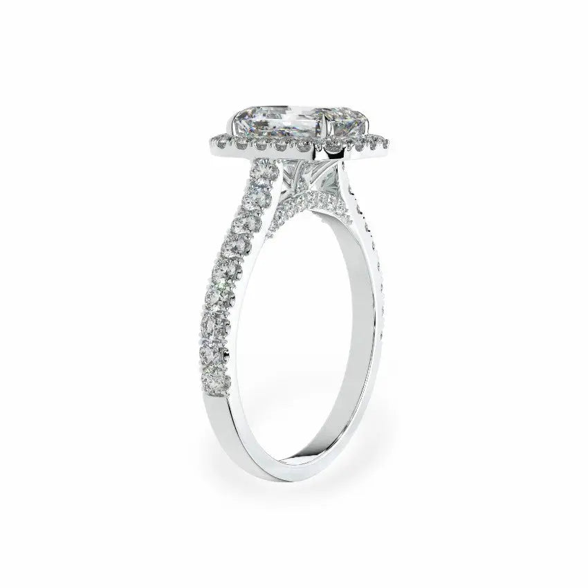 The Classic Emerald Halo Engagement Ring Engagement Rings