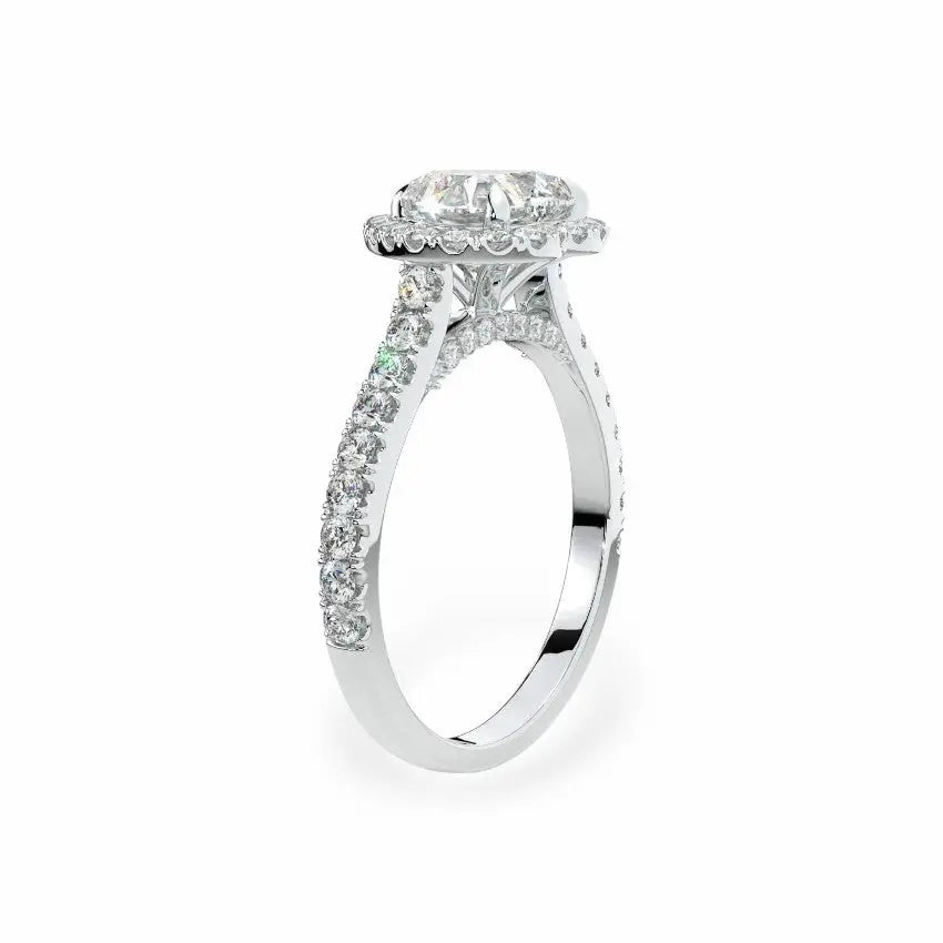 The Classic Heart Halo Engagement Ring Engagement Rings
