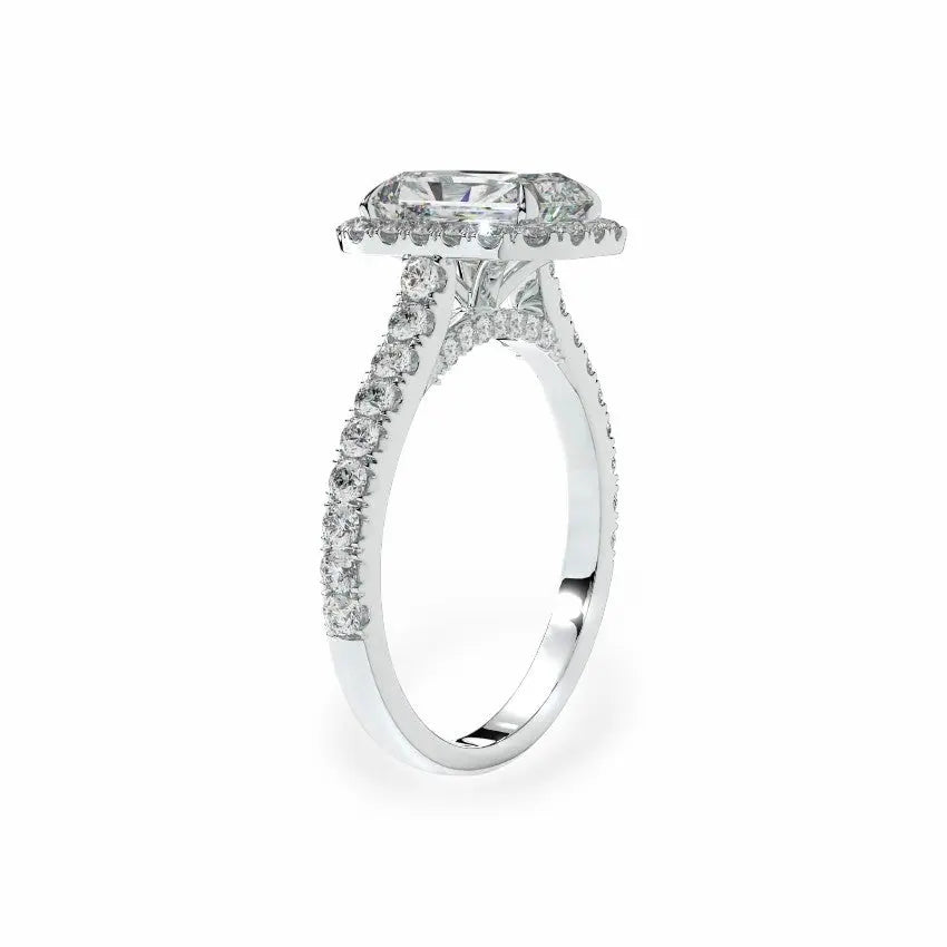 The Classic Radiant Halo Engagement Ring Engagement Rings