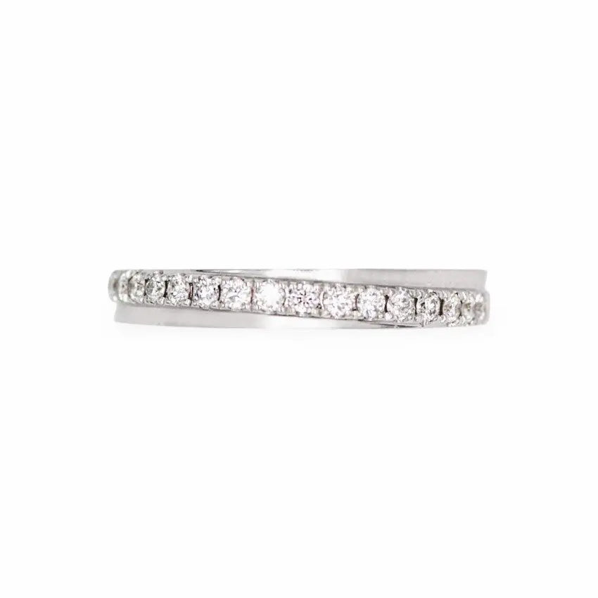 The Diagonal Diamond Stripe Band Women's Wedding Bands