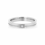 The Etched Bezel Set Diamond Band Women's Wedding Bands