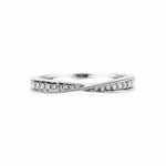 The Möbius Milgrain Diamond Band Women's Wedding Bands