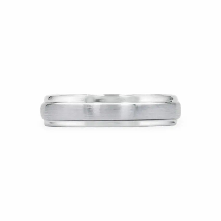 The Satin-Finished Center Band Men's Wedding Bands