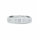 The Satin-Finished Diamond Band Men's Wedding Bands
