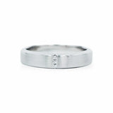 The Satin-Finished Diamond Band Men's Wedding Bands