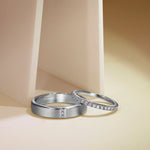 The Satin-Finished Diamond Band Men's Wedding Bands