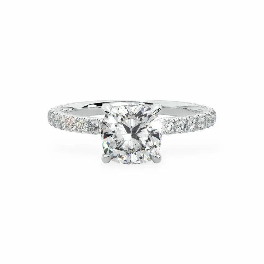 The Signature Hidden Halo Engagement Ring Engagement Rings