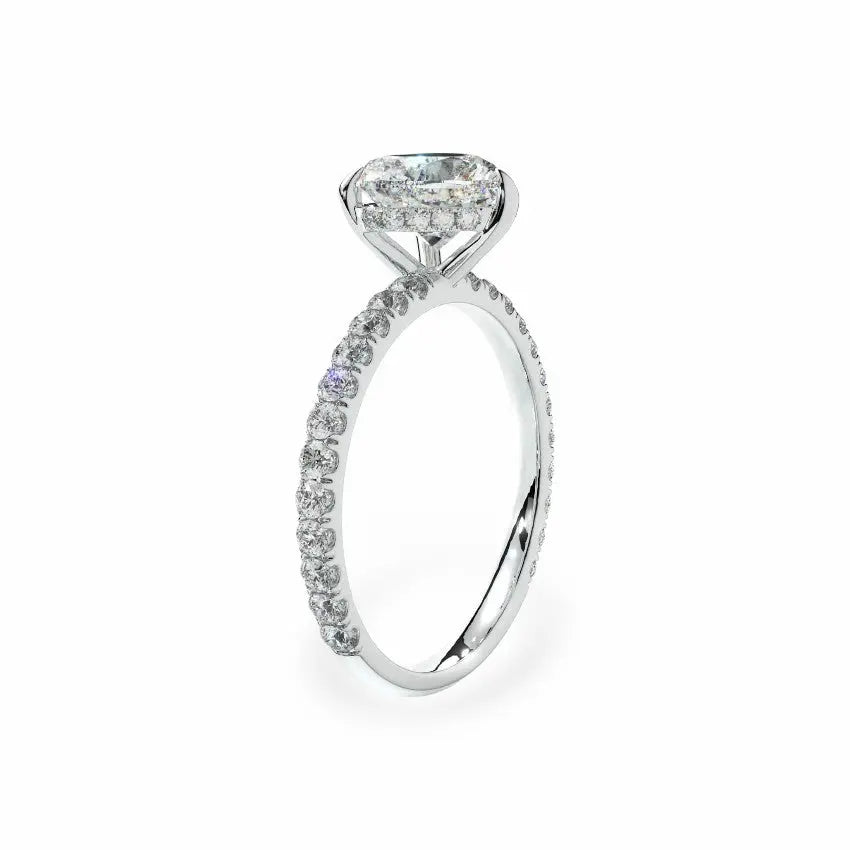 The Signature Hidden Halo Engagement Ring Engagement Rings