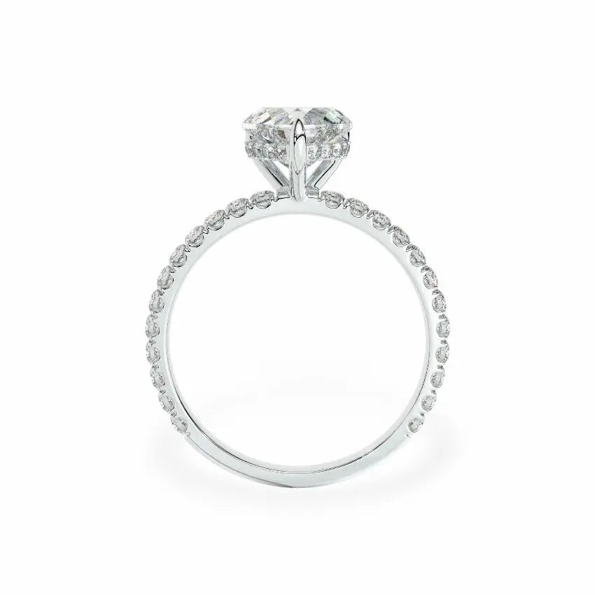 The Signature Hidden Halo Engagement Ring Engagement Rings