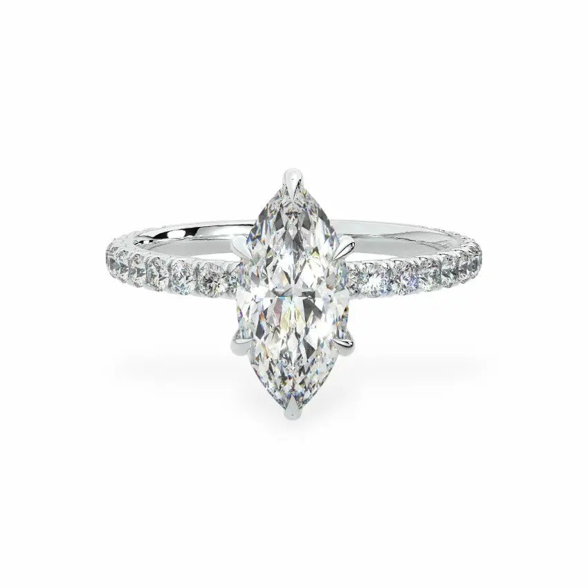 The Signature Hidden Halo Engagement Ring Engagement Rings