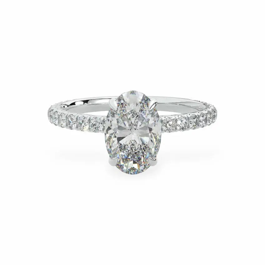 The Signature Hidden Halo Engagement Ring Engagement Rings