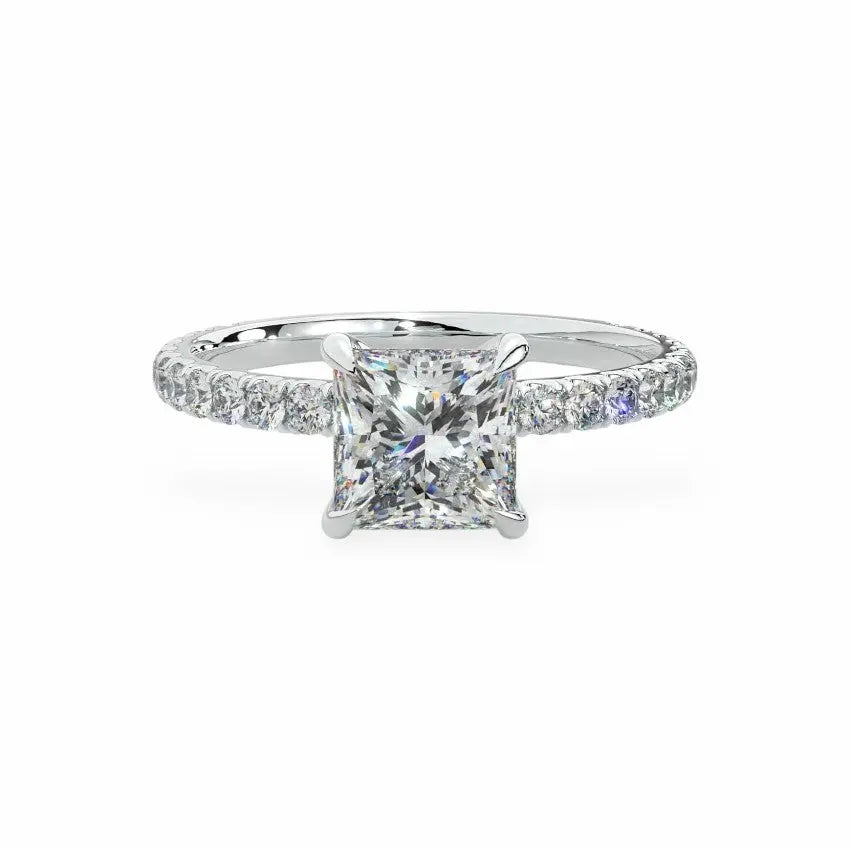 The Signature Hidden Halo Engagement Ring Engagement Rings