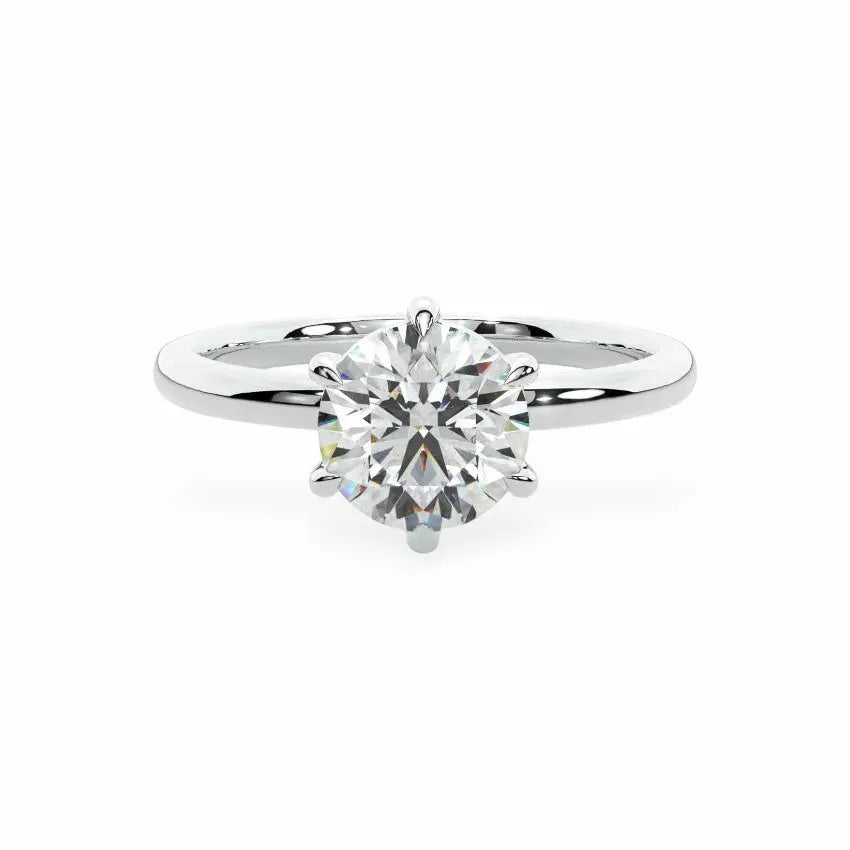 The Traditional Solitaire Round Engagement Ring (6-Claws) Engagement Rings