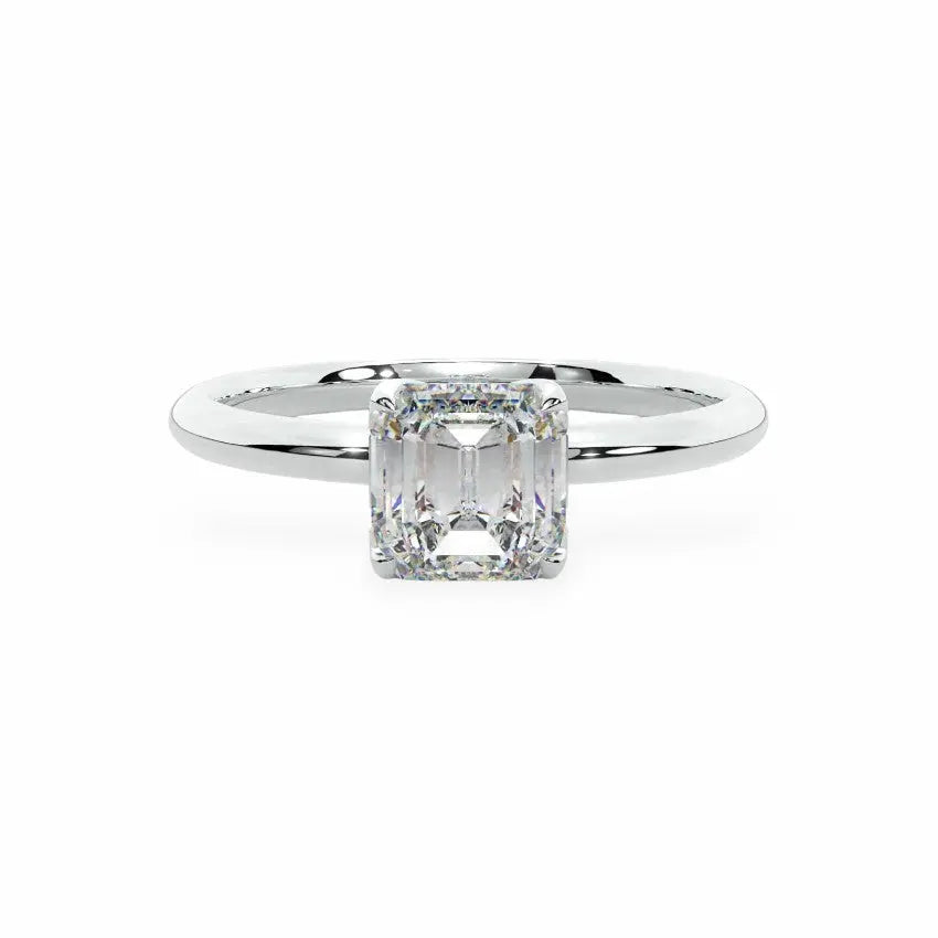 The Tulip Petal Basket Solitaire Asscher Engagement Ring Engagement Rings