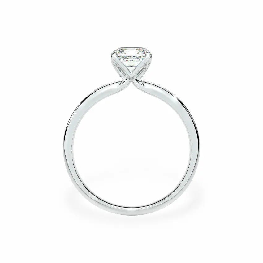The Tulip Petal Basket Solitaire Asscher Engagement Ring Engagement Rings