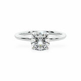 The Tulip Petal Basket Solitaire Cushion Engagement Ring Engagement Rings