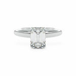 The Tulip Petal Basket Solitaire Emerald Engagement Ring Engagement Rings
