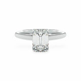 The Tulip Petal Basket Solitaire Emerald Engagement Ring Engagement Rings
