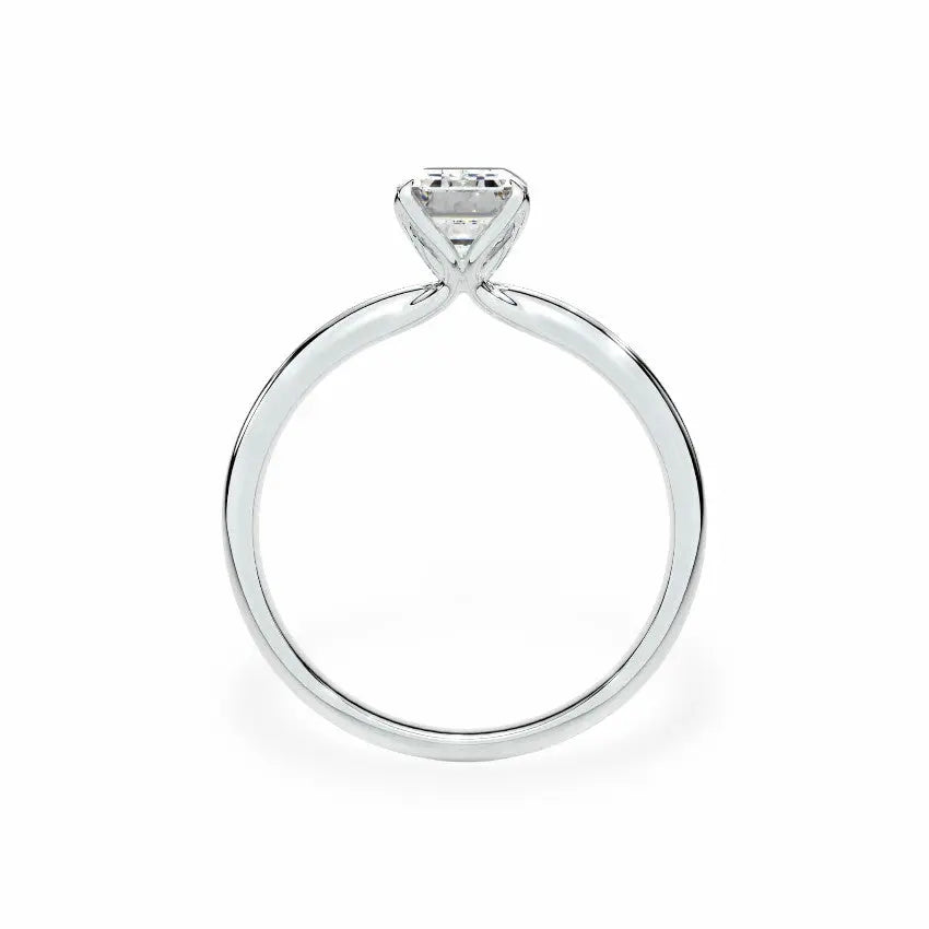 The Tulip Petal Basket Solitaire Emerald Engagement Ring Engagement Rings