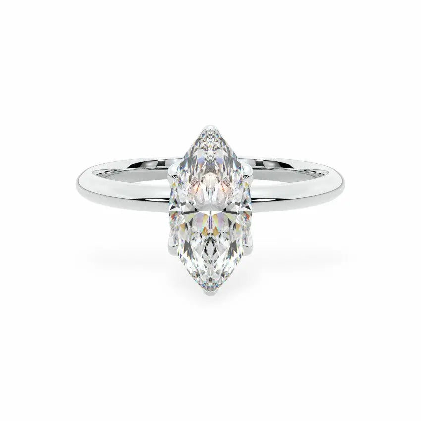 The Tulip Petal Basket Solitaire Marquise Engagement Ring Engagement Rings