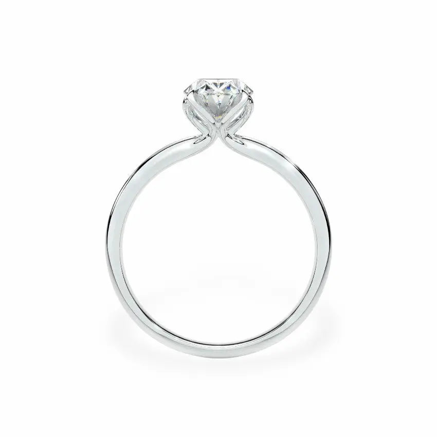 The Tulip Petal Basket Solitaire Oval Engagement Ring Engagement Rings