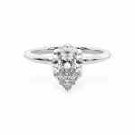 The Tulip Petal Basket Solitaire Pear Engagement Ring Engagement Rings