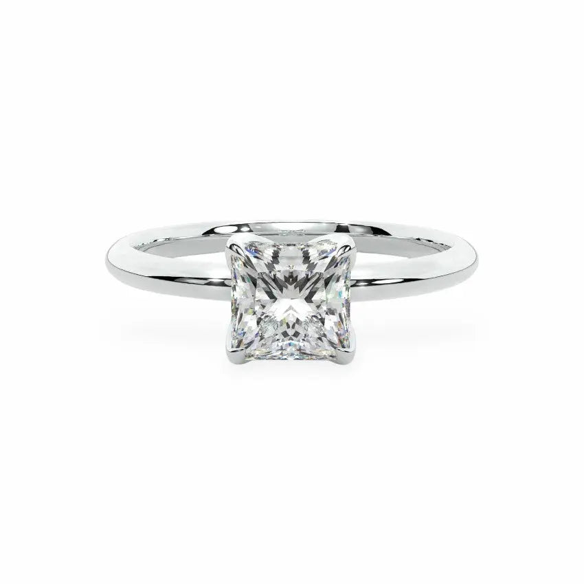 The Tulip Petal Basket Solitaire Princess Engagement Ring Engagement Rings
