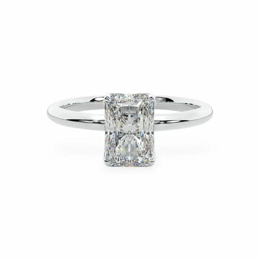 The Tulip Petal Basket Solitaire Radiant Engagement Ring Engagement Rings