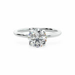 The Tulip Petal Basket Solitaire Round Engagement Ring Engagement Rings