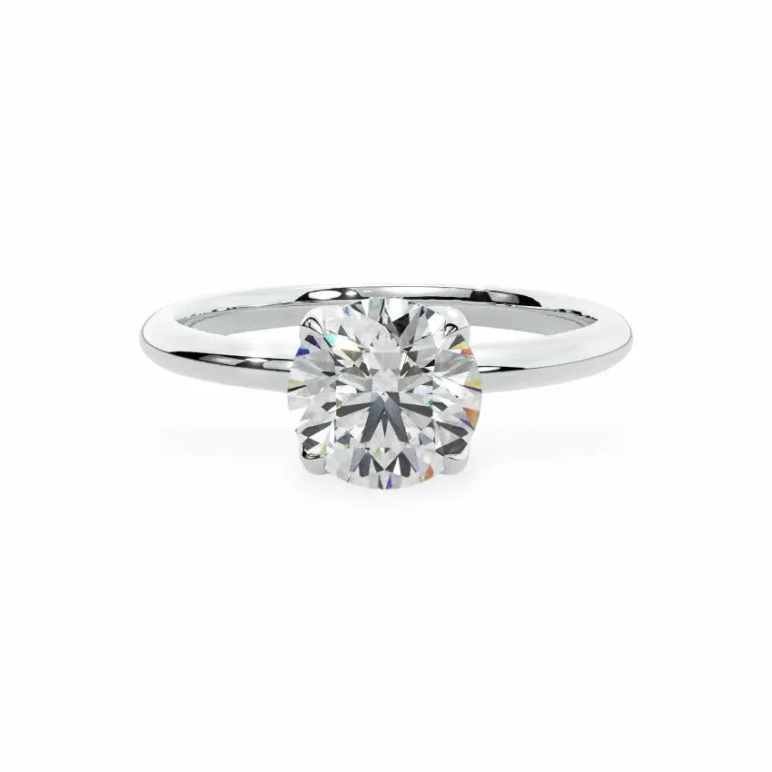 The Tulip Petal Basket Solitaire Round Engagement Ring Engagement Rings