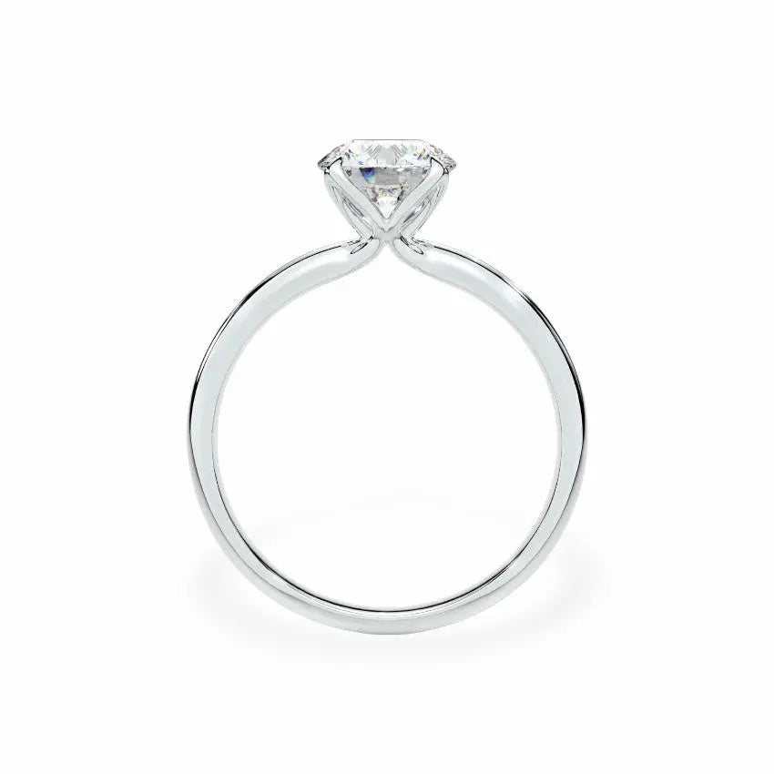 The Tulip Petal Basket Solitaire Round Engagement Ring Engagement Rings