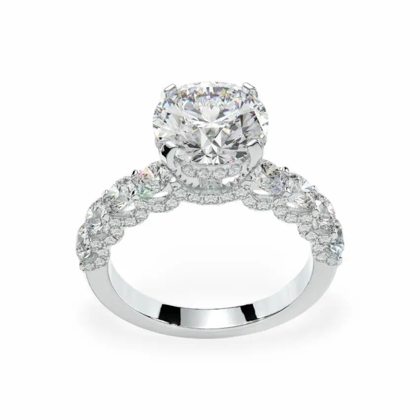 The Victoria Hidden Halo Engagement Ring Engagement Rings